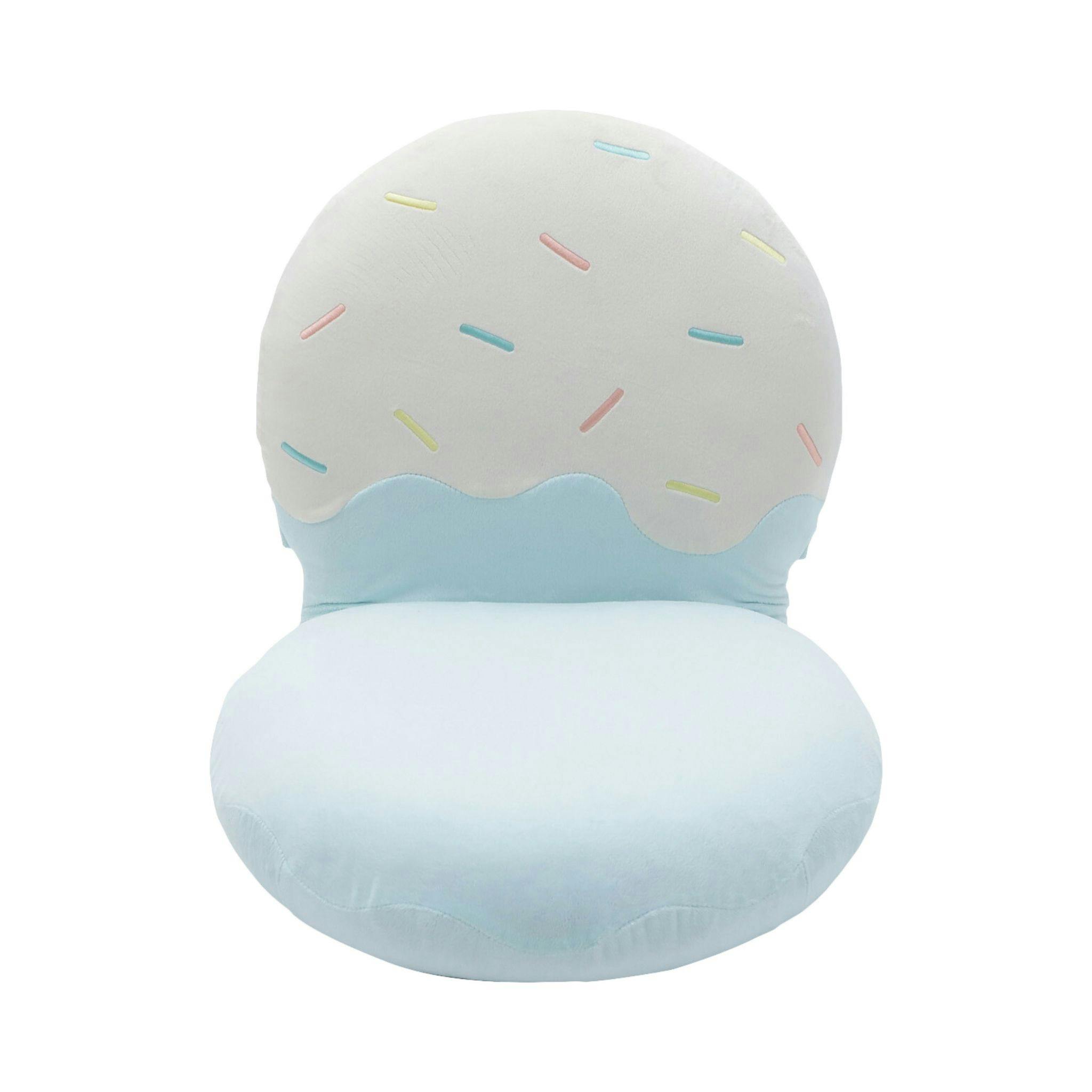 座椅子 かわいい コンパクト リクライニング アイスクリーム ラムネ＆バニラ 日本製 A1923a-754LBL【別送品】