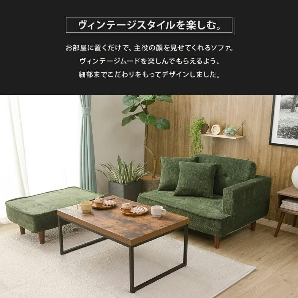 ソファー 2人掛け 肘掛け 左肘 ソフトタイプ クッション付き