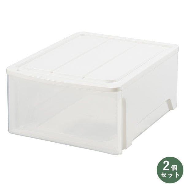 SANKA squ+ サンカ 衣装ケース クローゼット 用 BGBC-23WH 2個組 ホワイト/シボ色 (幅39x奥行54x高さ22.5cm) グローブ 23 押入れ・クローゼットワゴン・チェスト SANKA squ+ サンカ 衣装ケース クローゼット 用 BGBC-23WH 2個組 ホワイト/シボ色 (幅39x奥行54x高さ22.5cm) グローブ 23 押入れ・クローゼットワゴン・チェスト