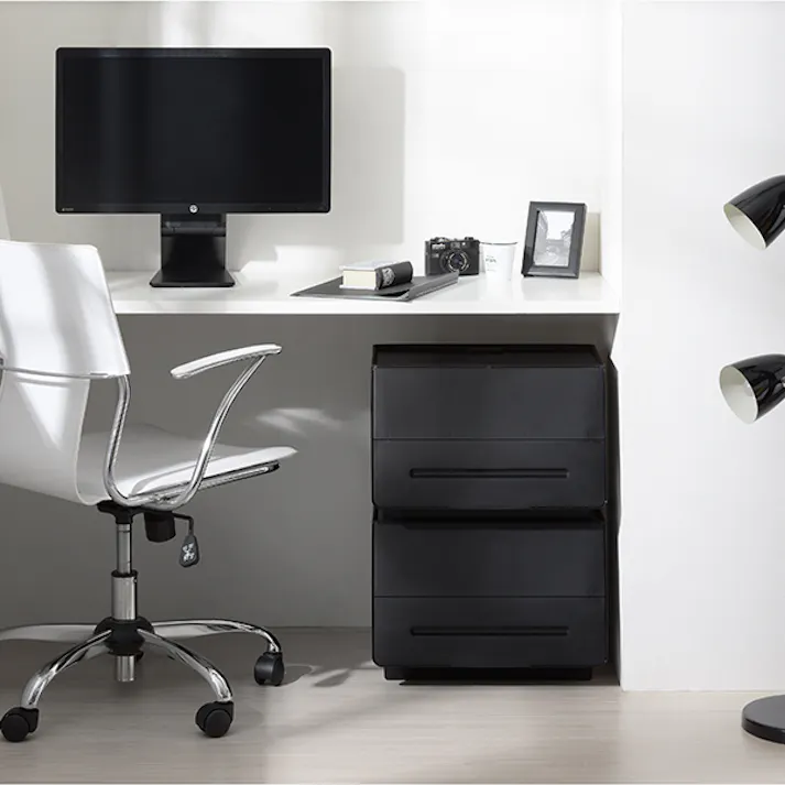 SANKA squ+ サンカ 収納ボックス BL-30BK 4個組 ブラック 色 (幅44.5×奥行き34×高さ31cm) ビックエル 小物収納 まとめ買い 整理整頓 すっきり BL-30BK-4【別送品】