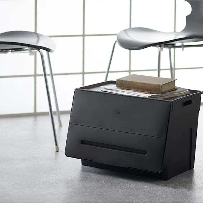 SANKA squ+ サンカ 収納ボックス BL-30BK 4個組 ブラック 色 (幅44.5×奥行き34×高さ31cm) ビックエル 小物収納 まとめ買い 整理整頓 すっきり BL-30BK-4【別送品】