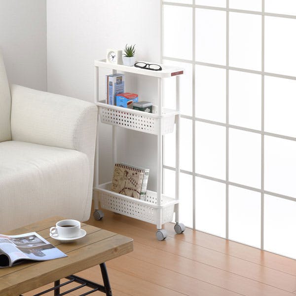 SANKA squ+ サンカ キッチンワゴン スリムワゴン (幅16cm) 3段