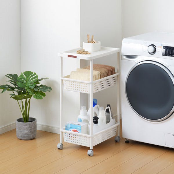 SANKA squ+ サンカ キッチンワゴン ワイドワゴン 3段 幅32cm