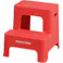 SANKA squ+ サンカ デコラステップ 踏み台 昇降ステップ台 レッド 2段 広い足のせ部分と滑り止め加工耐荷重100kg 軽量設計 日本製 子供 トイレ 玄関 洗面所 洗車台 足台 キッズ 室内 (幅43.5×奥行48.3×高さ45cm) DS2-RE-1【別送品】