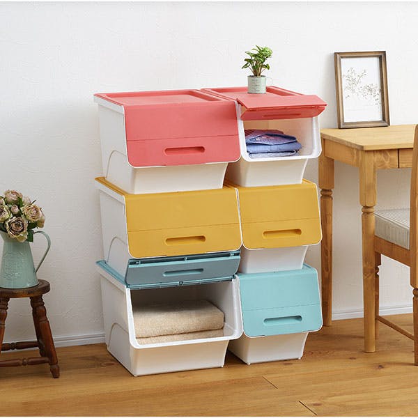 SANKA squ+ サンカ フロック 重ねて使える蓋付き衣装ケース froq fr