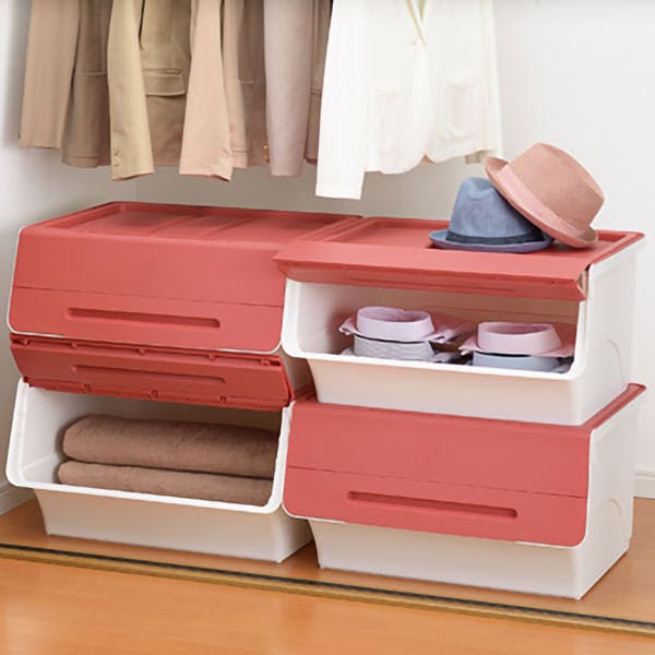 SANKA squ+ サンカ フロック 重ねて使える蓋付き衣装ケース froq fr