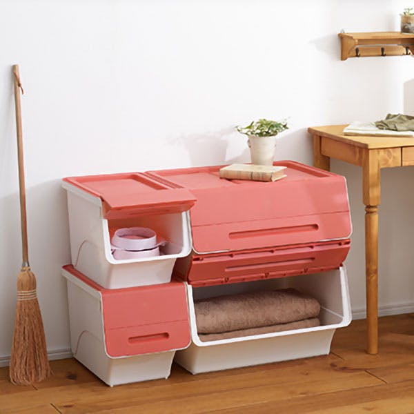 SANKA squ+ サンカ フロック 重ねて使える蓋付き衣装ケース froq fr