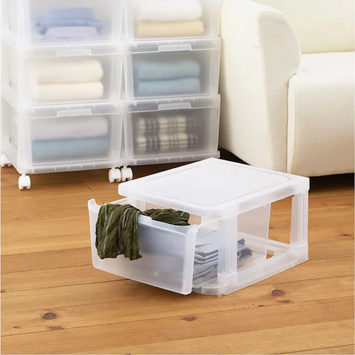 SANKA Natura サンカ チェスト squ+ ナチュラ アチェスト 5段 Nac-05CL 3個組 クリア W264×D420×H1060mm 押入れ クローゼット 衣類収納 Nac-05CL-3【別送品】