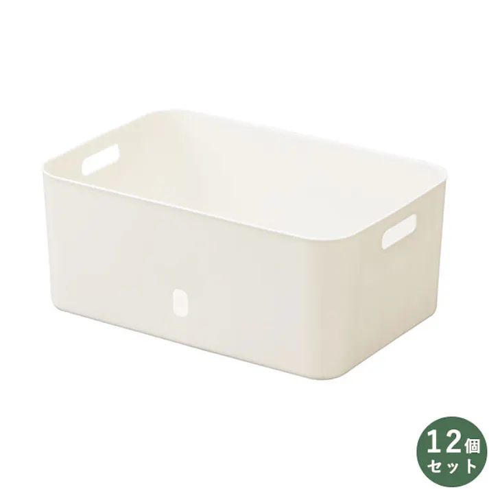 SANKA squ+ サンカ やわらか 収納ボックス インボックスソフト WMサイズ NIBS-WMWH 12個組 ホワイト (幅38×奥行26×高さ16cm) カラーボックスにぴったりフィット ポリエチレン 取っ手付き 日本製 NIBS-WMWH-12【別送品】