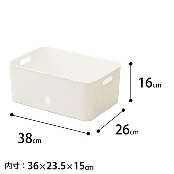 SANKA squ+ サンカ やわらか 収納ボックス インボックスソフト WMサイズ NIBS-WMWH 12個組 ホワイト  (幅38×奥行26×高さ16cm) カラーボックスにぴったりフィット ポリエチレン 取っ手付き 日本製 NIBS-WMWH-12【別送品】 | カラー ボックス・インナーボックス ...