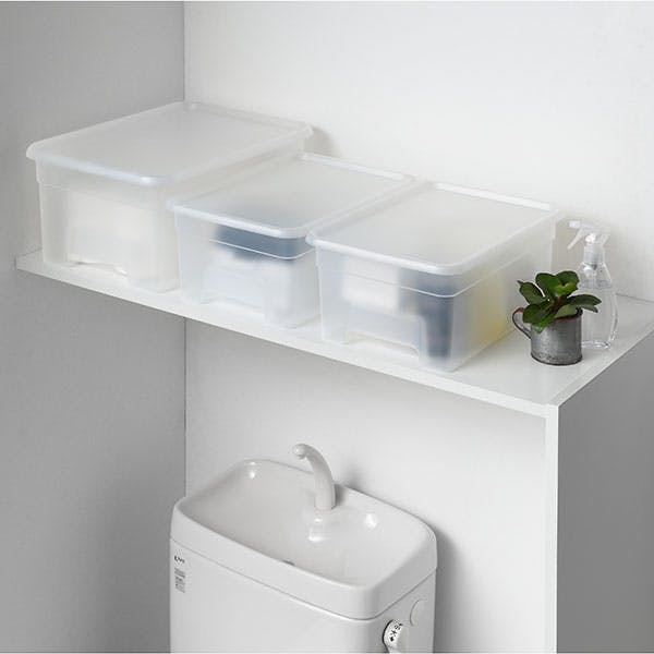 SANKA squ+ サンカ 収納ボックス M サイズ NOB-MCL 3個組クリア 色 (幅