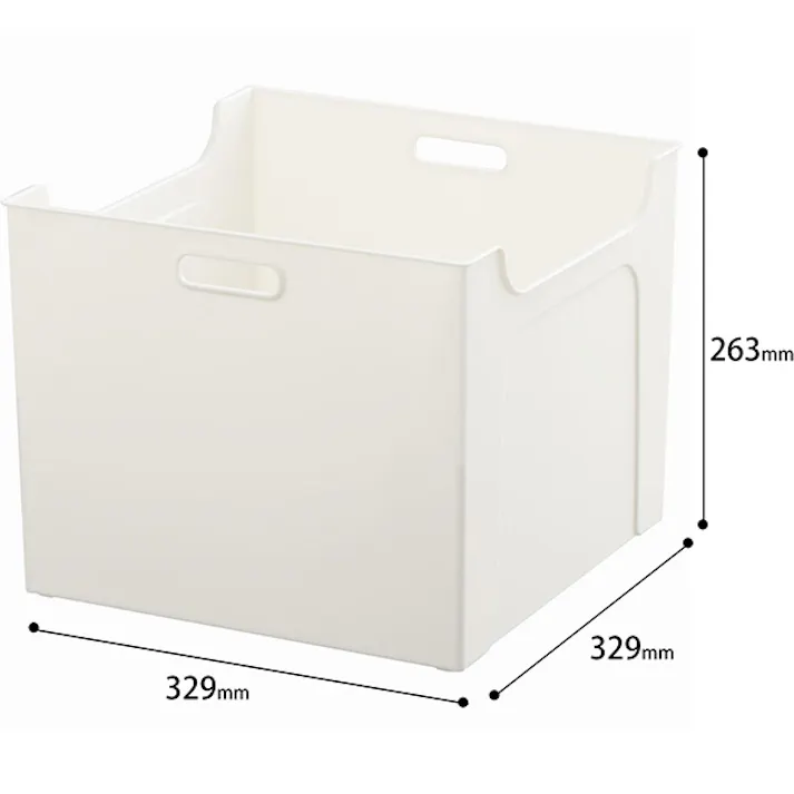 SANKA squ+ サンカ ソートボックス 収納ボックス ファイルケース NSO-BLWH 6個組 L ホワイト (幅32.9x奥行32.9x高さ26.3cm) ファイルボックス 簡単お手入れ 清潔 書類 キッチン日本製 NSO-BLWH-6【別送品】