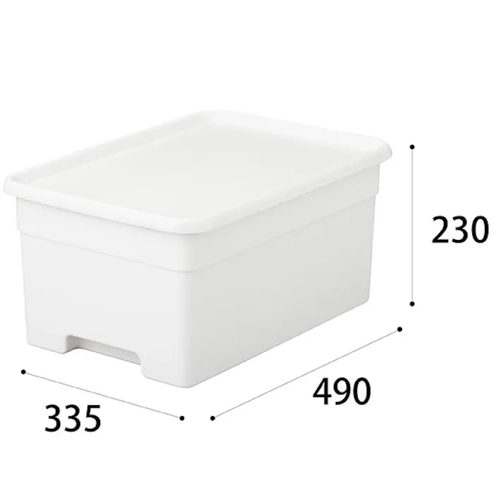 SANKA squ+ サンカ 収納ボックス L サイズ OB-LWH 3個組ホワイト 色 (幅33.5×奥行49×高さ23cm) オンボックス 日本製 OB-LWH-3【別送品】