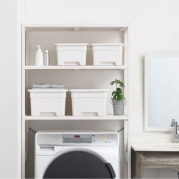 SANKA squ+ サンカ 収納ボックス L サイズ OB-LWH 3個組ホワイト 色