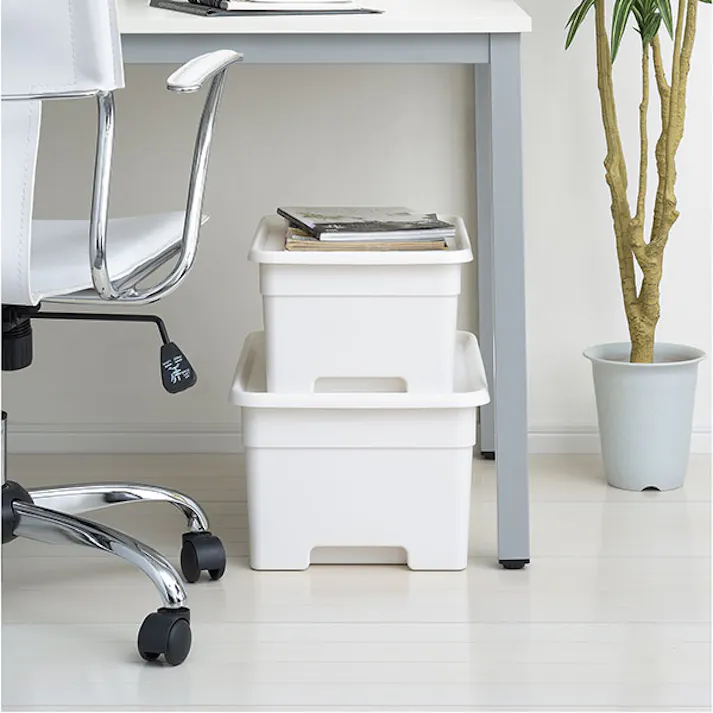 SANKA squ+ サンカ 収納ボックス M サイズ OB-MWH 3個組 ホワイト 色 (幅29×奥行40×高さ19cm) オンボックス 日本製 OB-MWH-3【別送品】