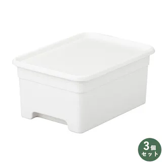 SANKA squ+ サンカ 収納ボックス S サイズ OB-SWH 3個組 ホワイト 色 (幅24.5×奥行33.5×高さ15.5cm) オンボックス 日本製 OB-SWH-3【別送品】