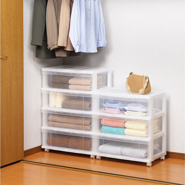 SANKA サンカ クローゼットワイドチェスト 1段 SCW-01WH 6個組ホワイト