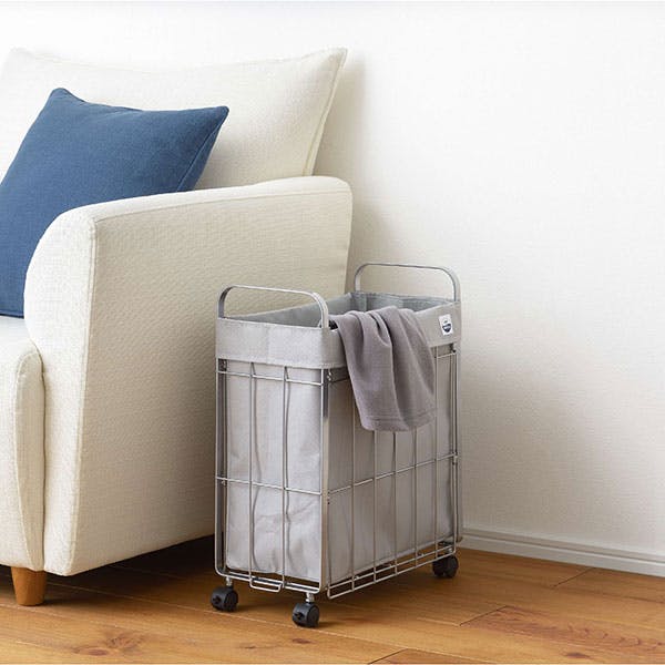 SANKA squ+ サンカ ランドリーバスケット 折りたたみ キャスター付き