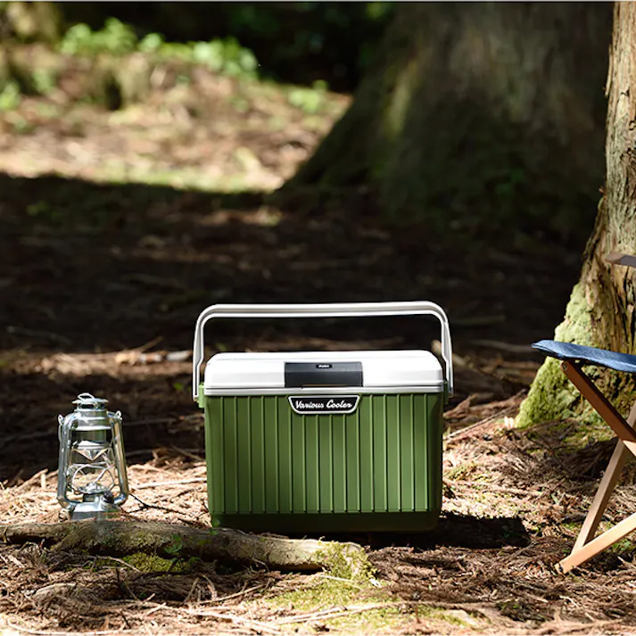 SANKA squ+ サンカ べリアスクーラー 高性能な断熱材を採用 ワンプッシュオープン型クーラーボックス 17L 大型 モスグリーン 保冷力の高いハードタイプ cooler box 冷藏箱 日本製 VAC-17WH/GR-1 VAC-17WHGR-1【別送品】
