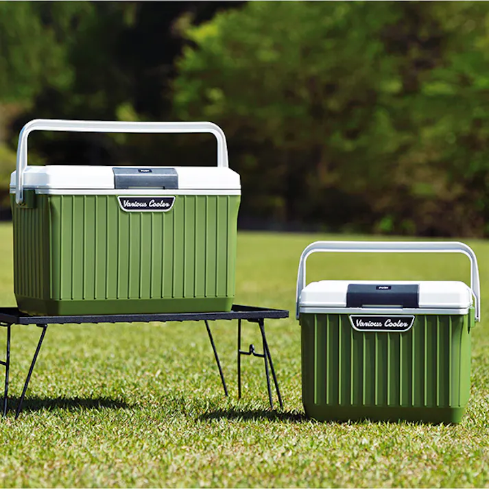 SANKA squ+ サンカ べリアスクーラー 高性能な断熱材を採用 ワンプッシュオープン型クーラーボックス 17L 大型 モスグリーン 保冷力の高いハードタイプ cooler box 冷藏箱 日本製 VAC-17WH/GR-1 VAC-17WHGR-1【別送品】