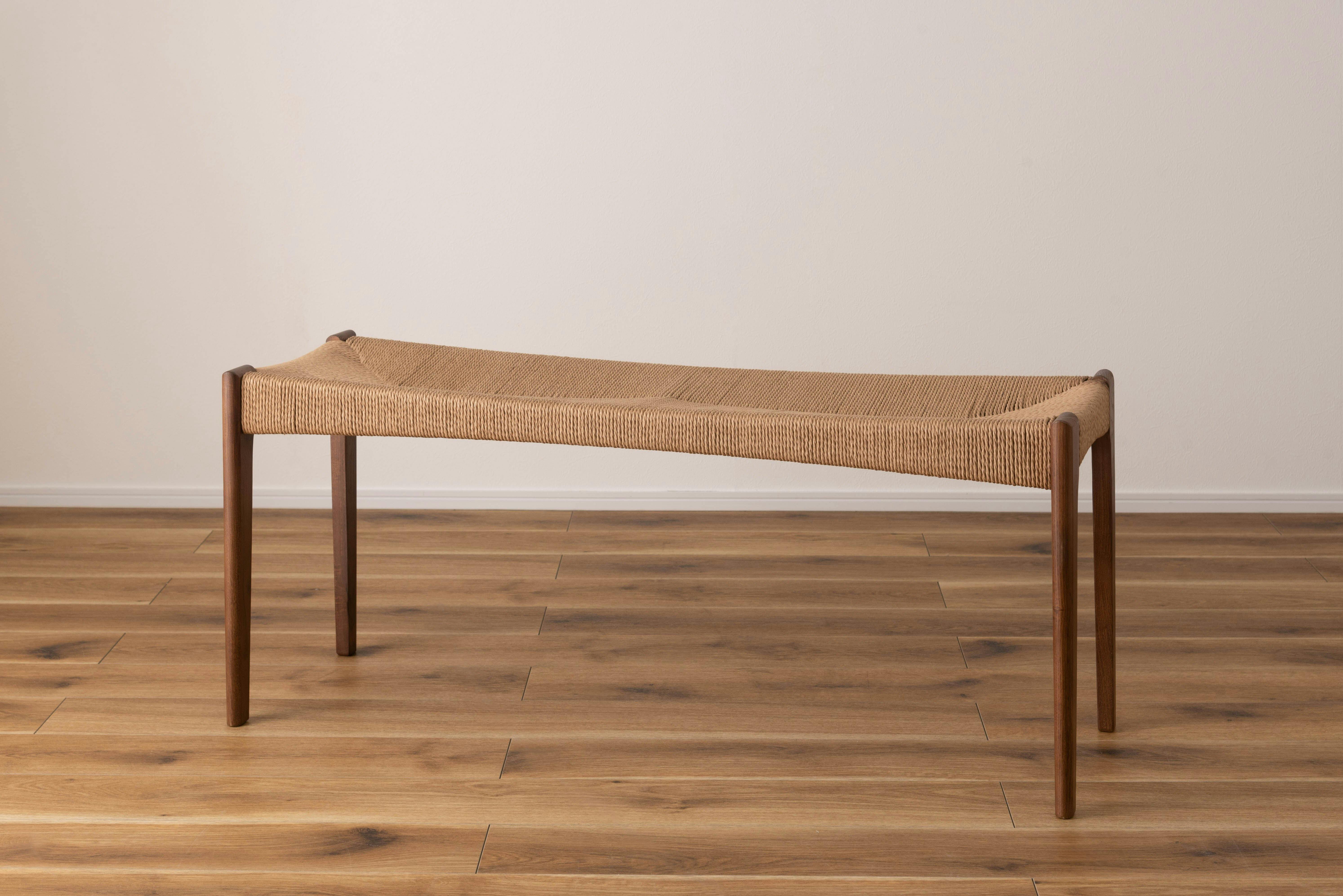 東谷 Room Essence ペーパーコードベンチ ブラウン Size：105×36×46