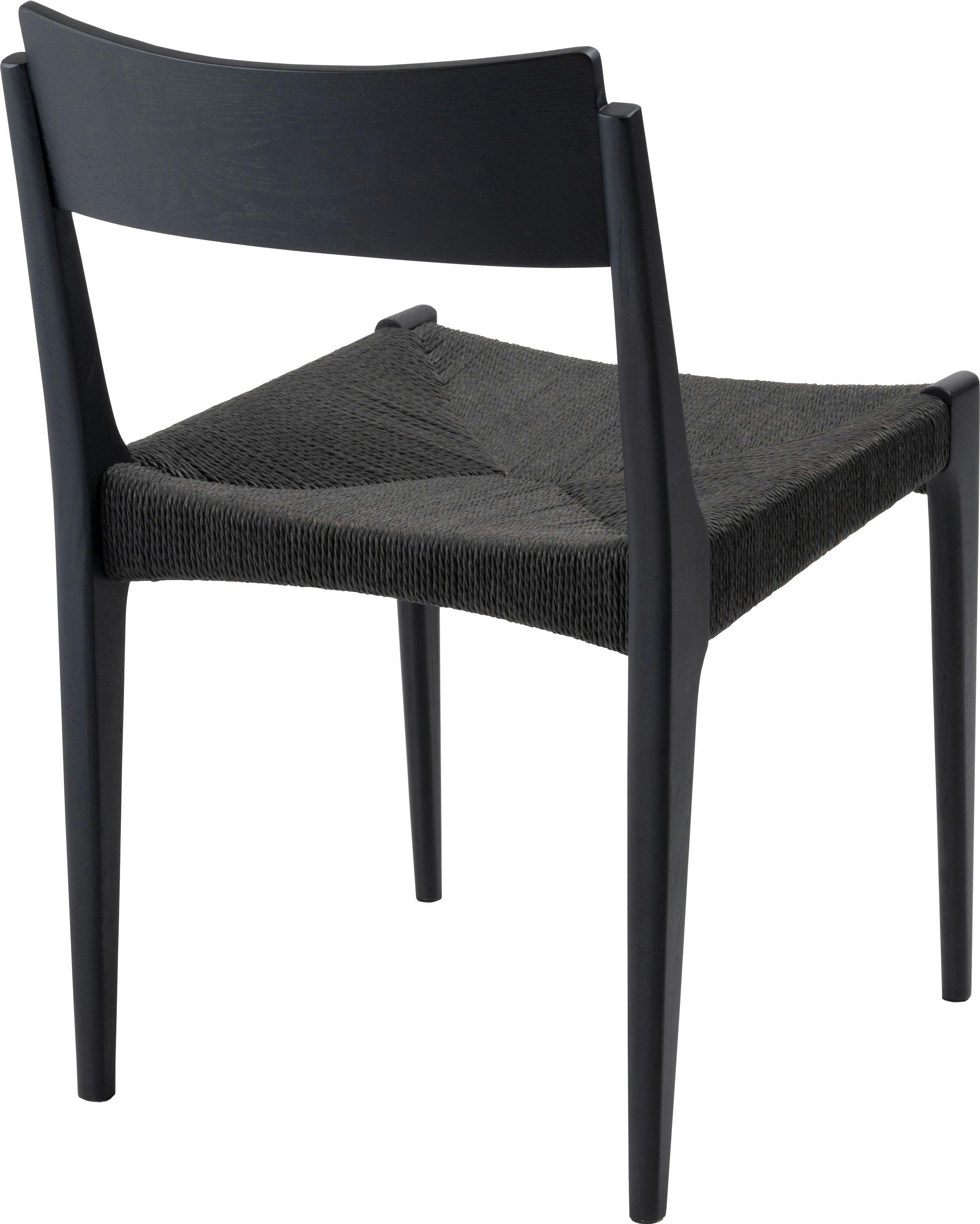 ペーパーコードチェア 東谷 Room Essence ペーパーコードチェア ブラック Size：46×56×76
