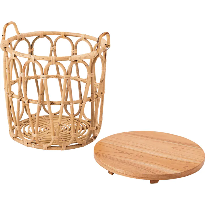 東谷 Room Essence バスケットテーブル ナチュラル Size:43×43×42 【4985155230020】 GUY-821NA【別送品】