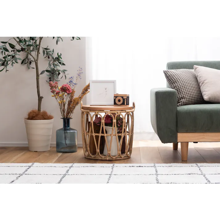 東谷 Room Essence バスケットテーブル ナチュラル Size:43×43×42 【4985155230020】 GUY-821NA【別送品】