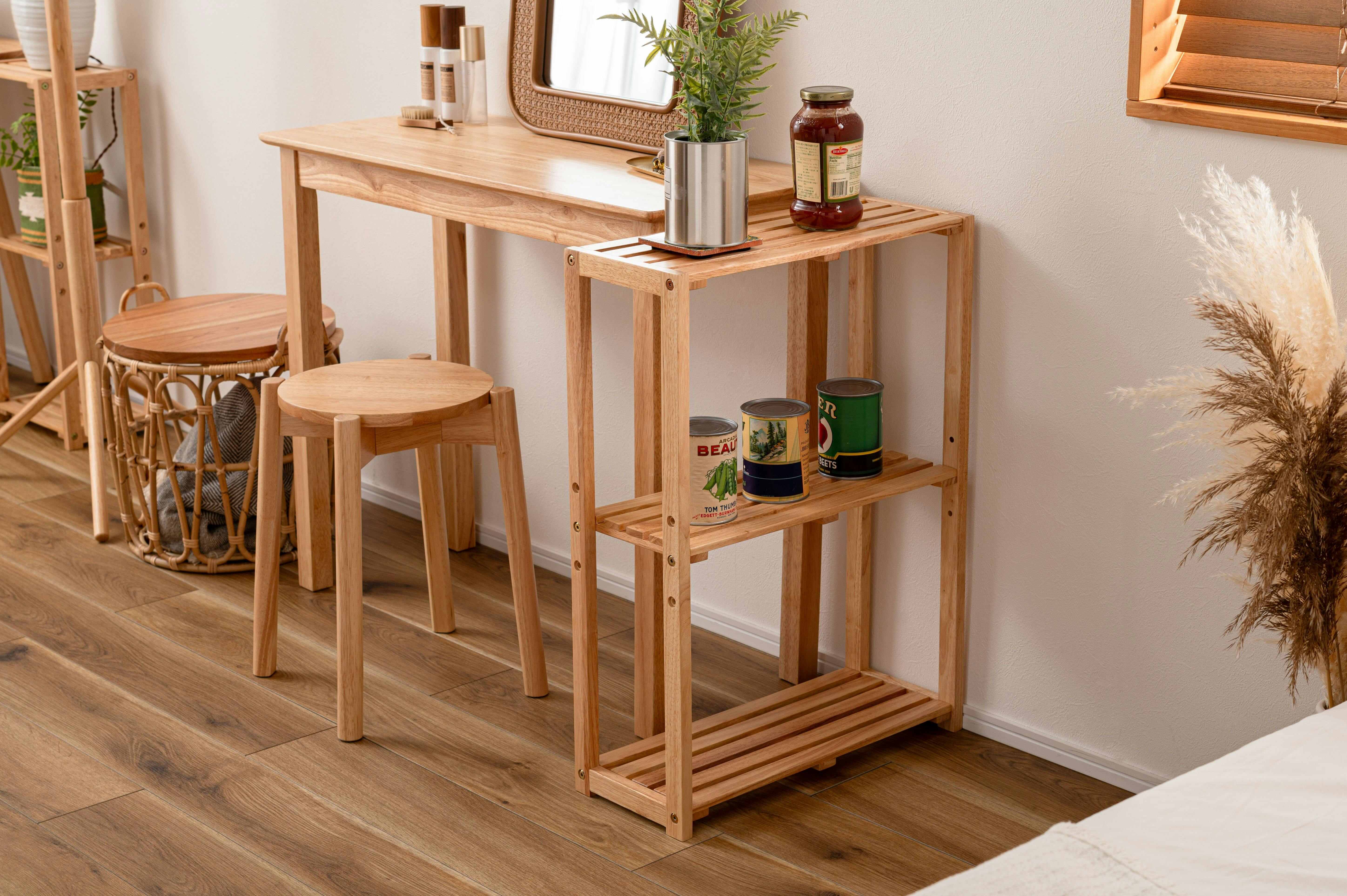 東谷 Room Essence ワイドシェルフ ナチュラル Size：51×21×71