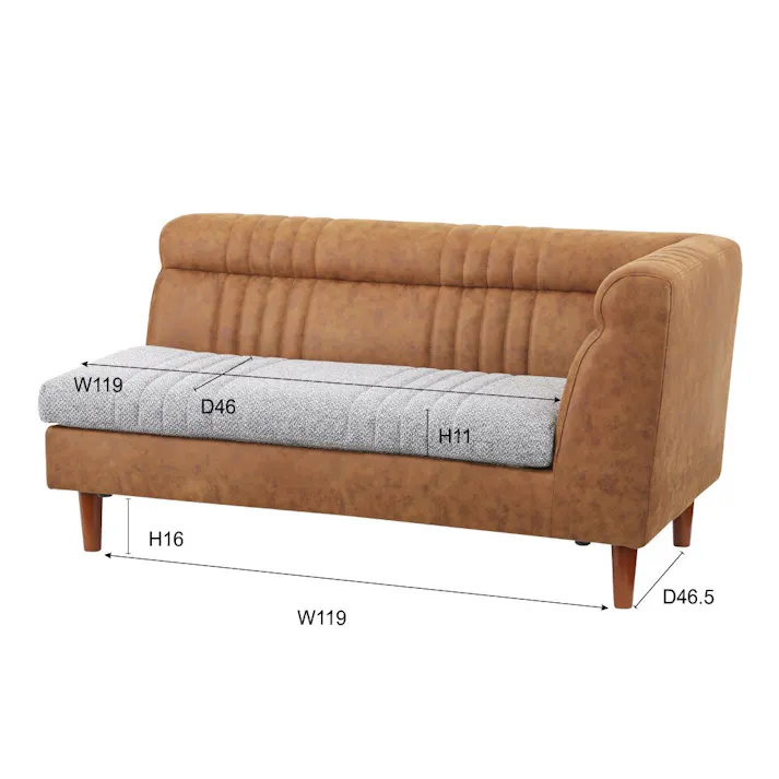 東谷 Room Essence ムート ソファ (向かって右肘) キャメル Size:141×71×71 【4985155208043】 HS-260CAB【別送品】