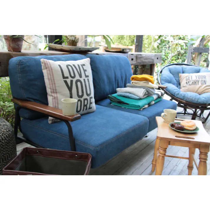 東谷 Room Essence サージ 2人掛ソファ インディゴ Size:151×78×77 【4985155181292】 HS-755【別送品】