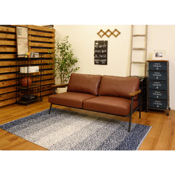 東谷 Room Essence ボイド 2人掛ソファ ブラウン Size:151×78×77 【4985155167159】 HS-955【別送品】