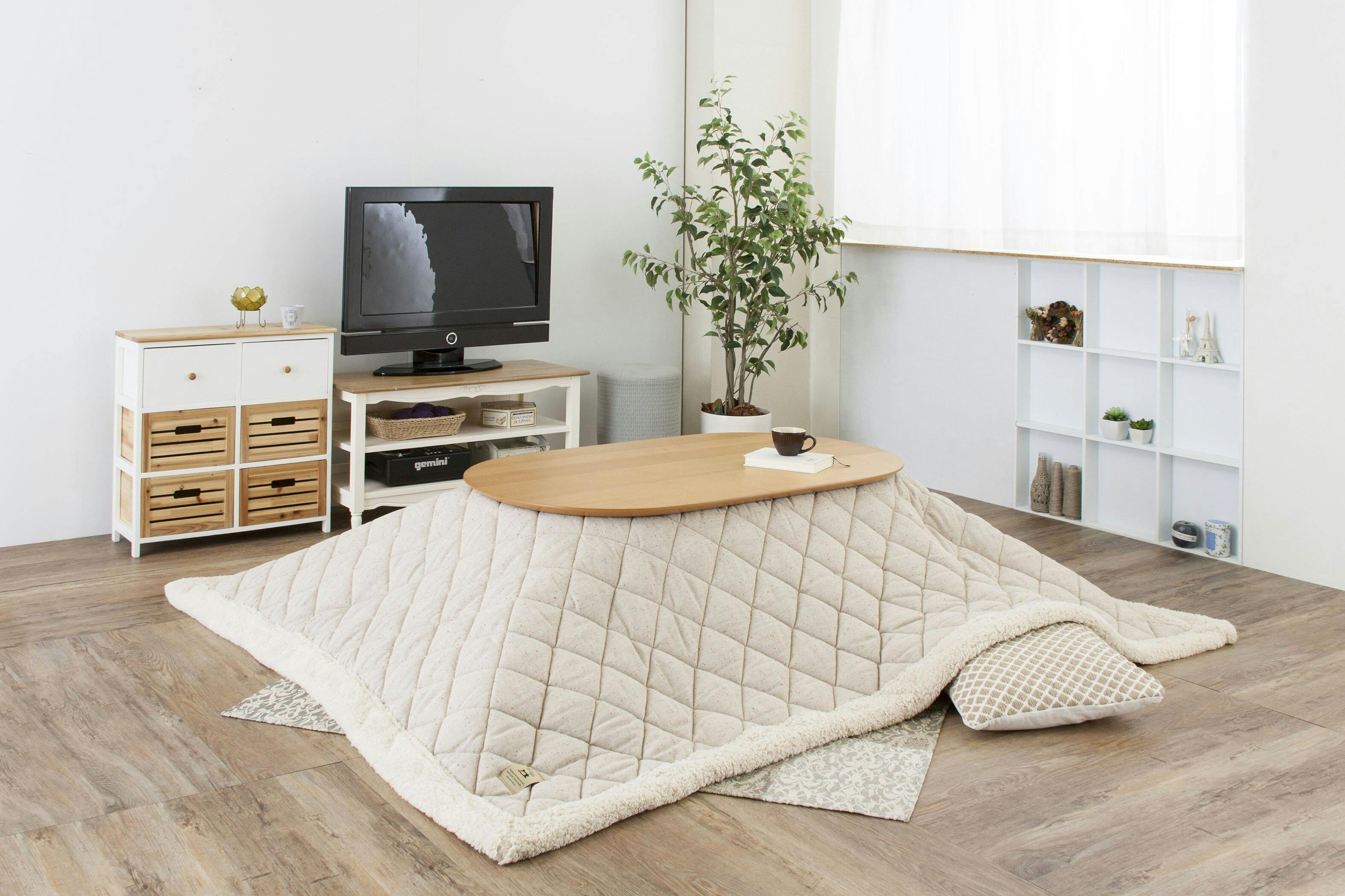 東谷 Room Essence 薄掛コタツ布団 長方形 ツイード ベージュ Size