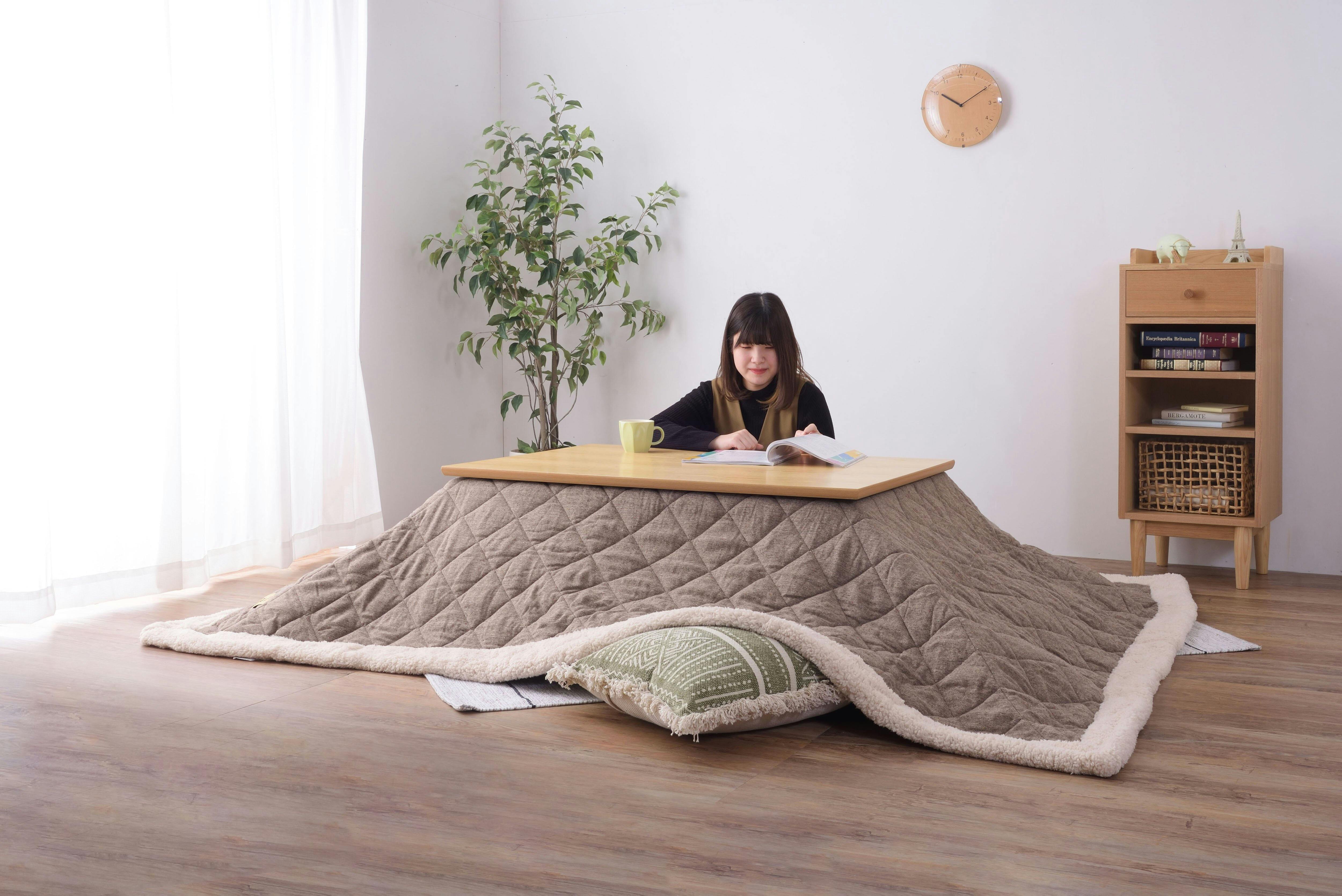 東谷 Room Essence 薄掛コタツ布団 長方形 ツイード ブラウン Size