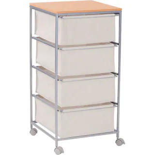 東谷 Room Essence キャンバスチェスト4段 ベージュ Size:43×44×84 【4985155018208】 MIP-278【別送品】