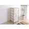 東谷 Room Essence キャンバスチェスト5段 ベージュ Size:43×44×101.5 【4985155018215】 MIP-279【別送品】