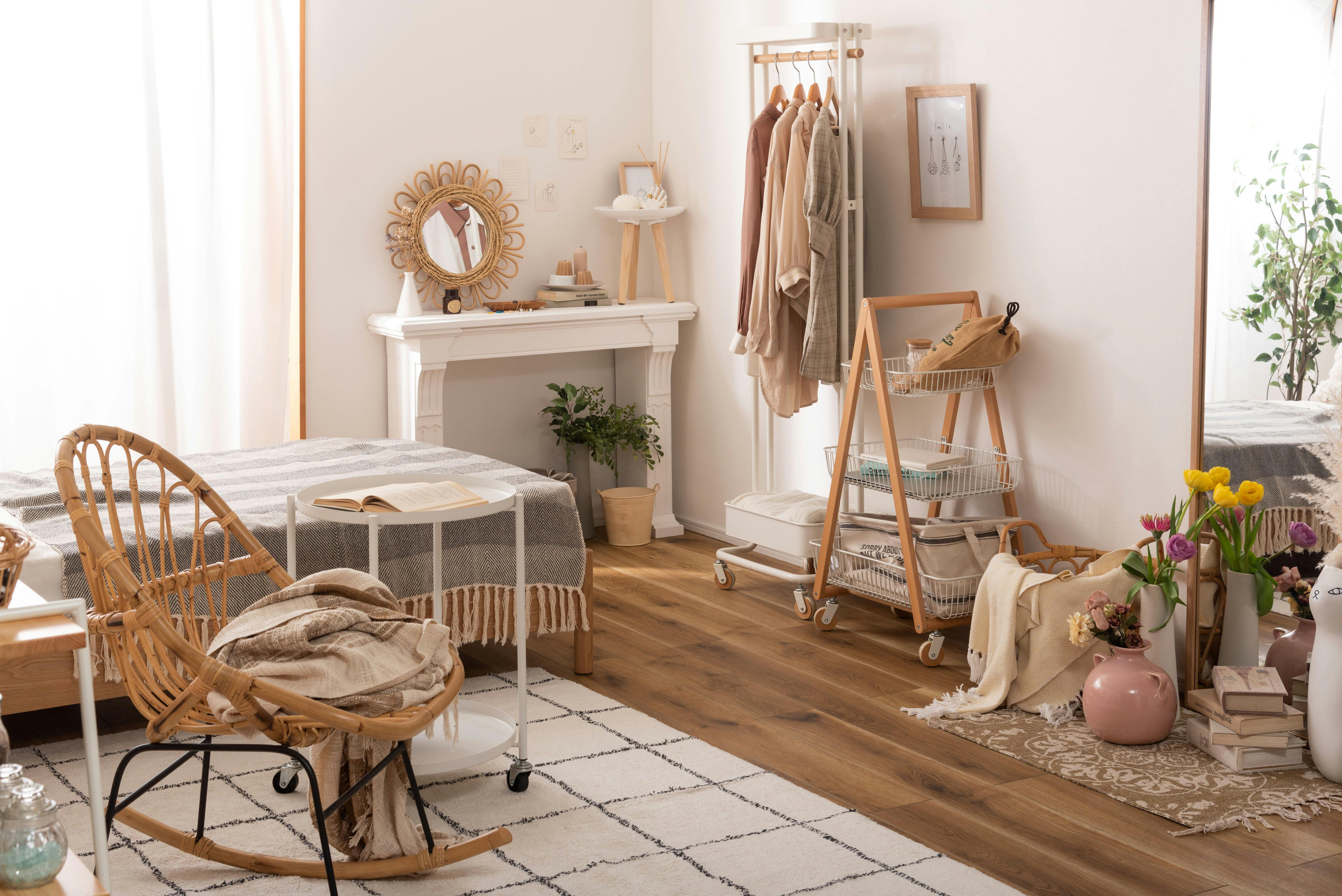 東谷 Room Essence ラタンミラー Size：47×47×3 【4985155227815】 MR