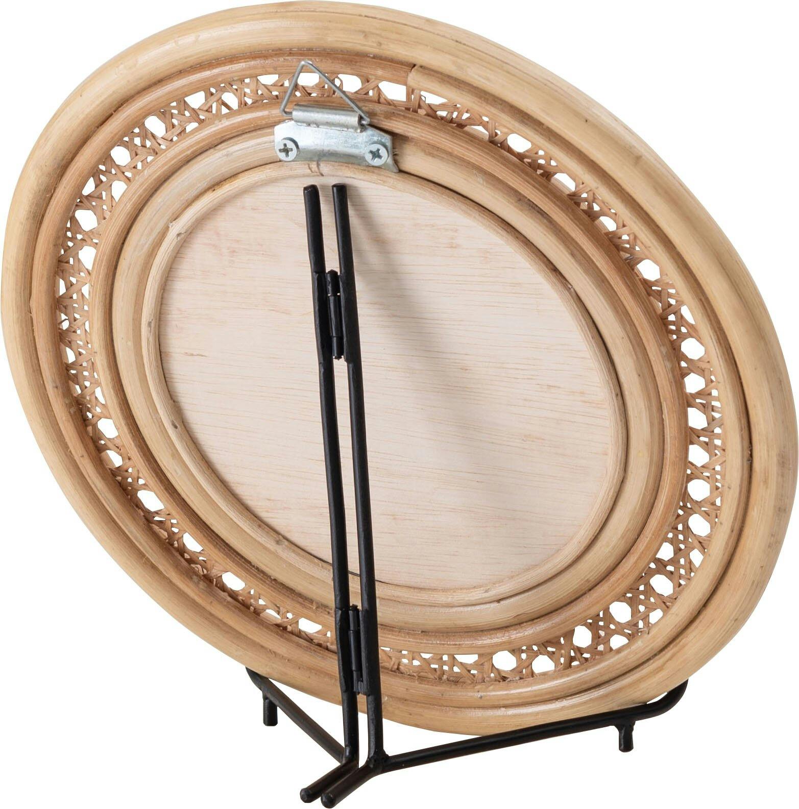 ラタンミラー（姿見） 美品！ラタン 回転式 スタンドミラー フックとポケット付き！ 藤 姿見