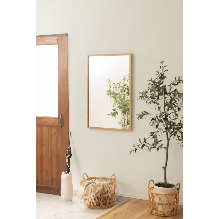 東谷 Room Essence ウォールミラー ナチュラル Size:58×3×88 【4985155220502】 MTK-311NA【別送品】