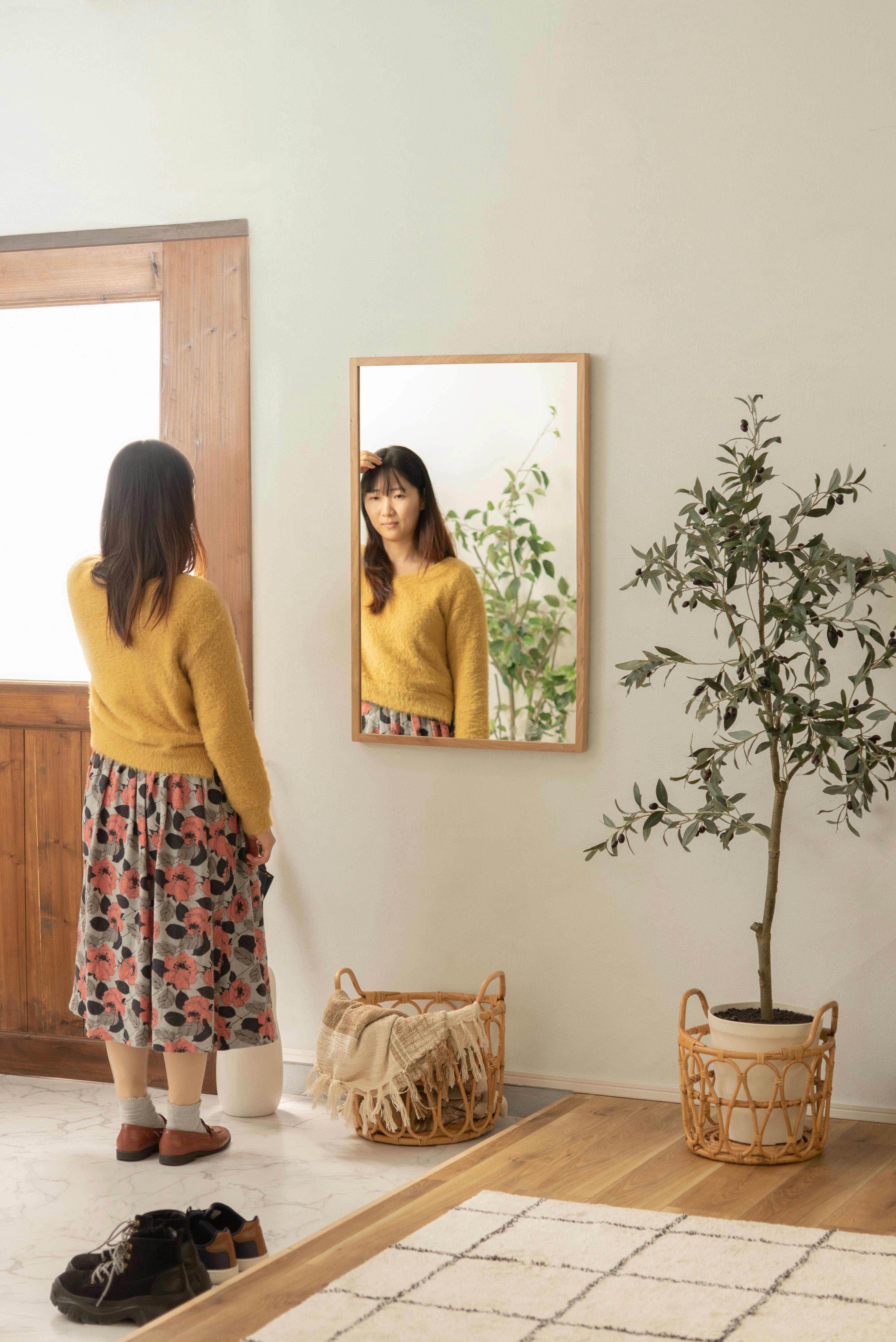 東谷 Room Essence ウォールミラー ナチュラル Size:58×3×88 東谷 Room Essence ウォールミラー ナチュラル Size:58×3×88