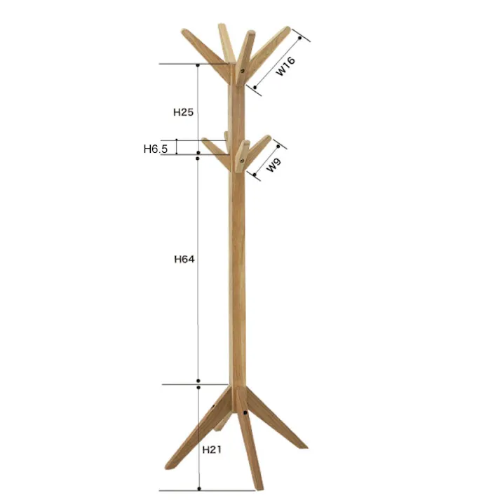 東谷 Room Essence ショートハンガー 洋服掛け ナチュラル Size:42×42×120 【4985155157792】 MTK-525NA【別送品】