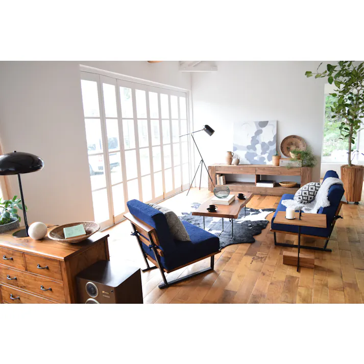 東谷 Room Essence メネス 2人掛ソファ ネイビー Size:121×78×76 【4985155210428】 NS-623【別送品】