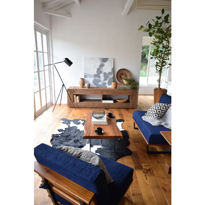 東谷 Room Essence メネス 2人掛ソファ ネイビー Size:121×78×76 【4985155210428】 NS-623【別送品】