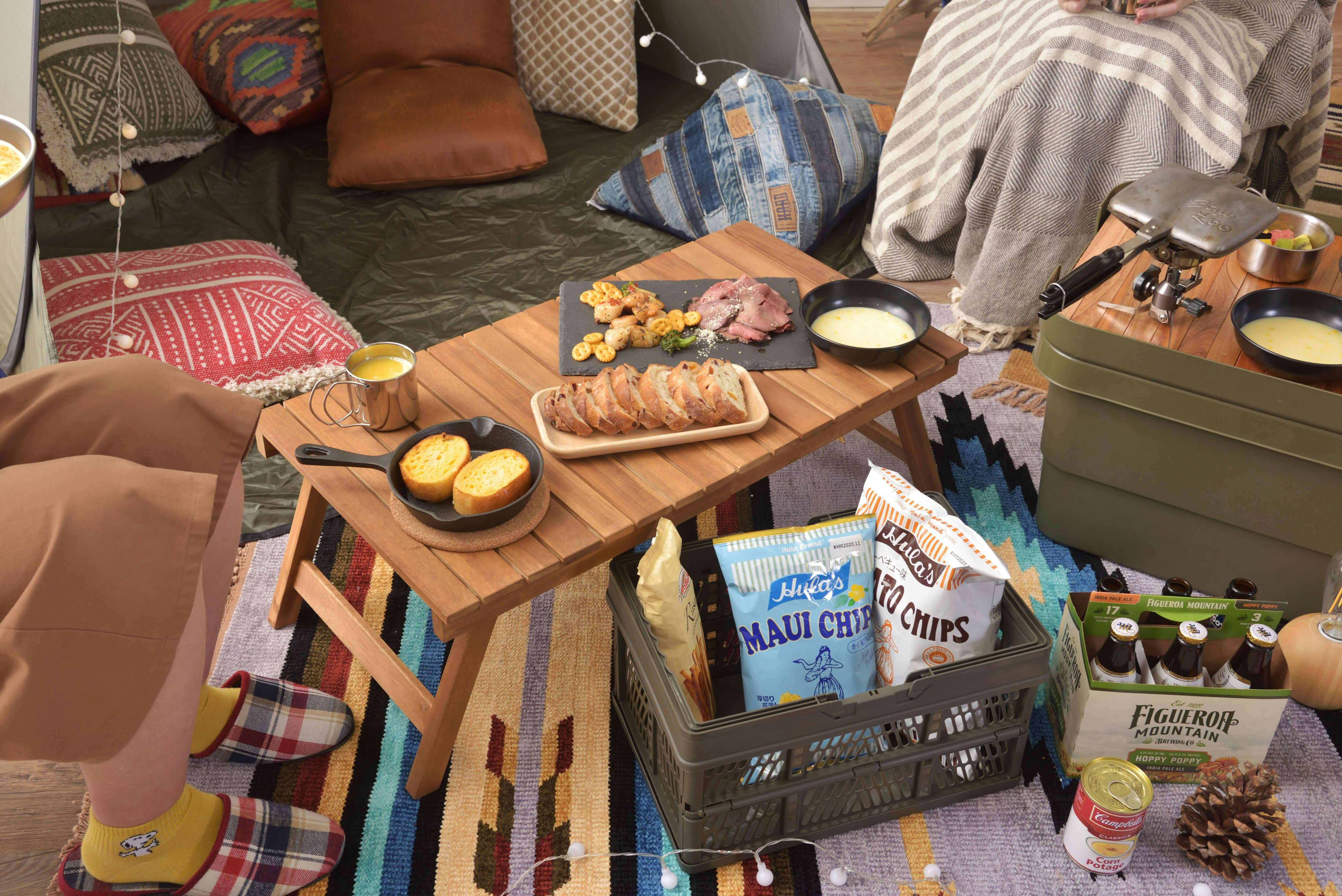 東谷 Room Essence フォールディングテーブル ライトブラウン Size：73