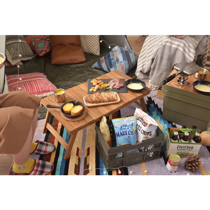 東谷 Room Essence フォールディングテーブル ライトブラウン Size:73×40×28 【4985155179312】 NX-514【別送品】