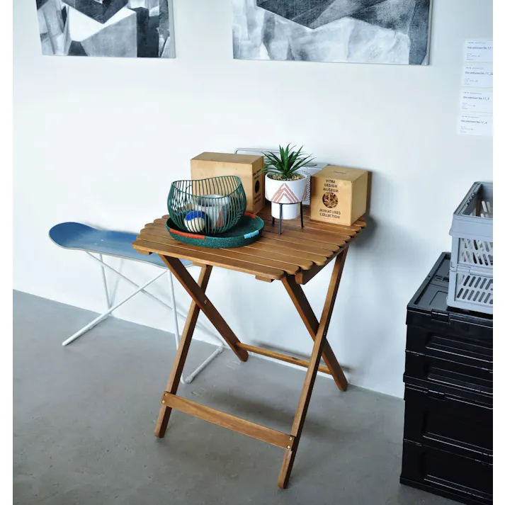 東谷 Room Essence フォールディングハイテーブル ブラウン Size:60×60×70 【4985155217854】 NX-532【別送品】