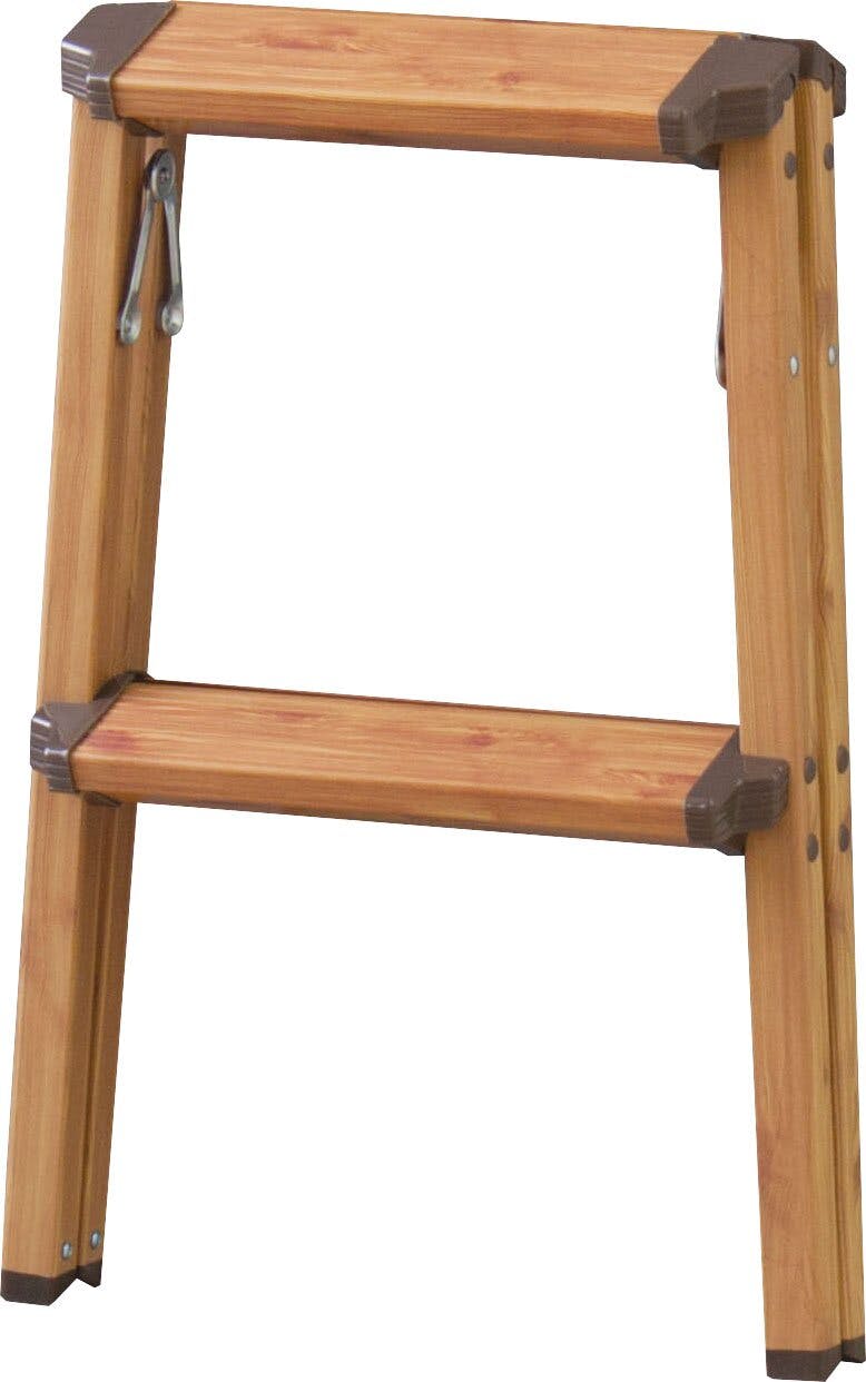 東谷 Room Essence ステップスツール2段 脚立 ブラウン Size：41×47×55