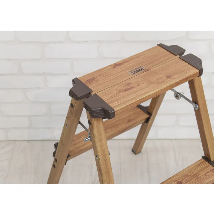 東谷 Room Essence ステップスツール2段 脚立 ブラウン Size:41×47×55 【4985155182930】 PC-402【別送品】