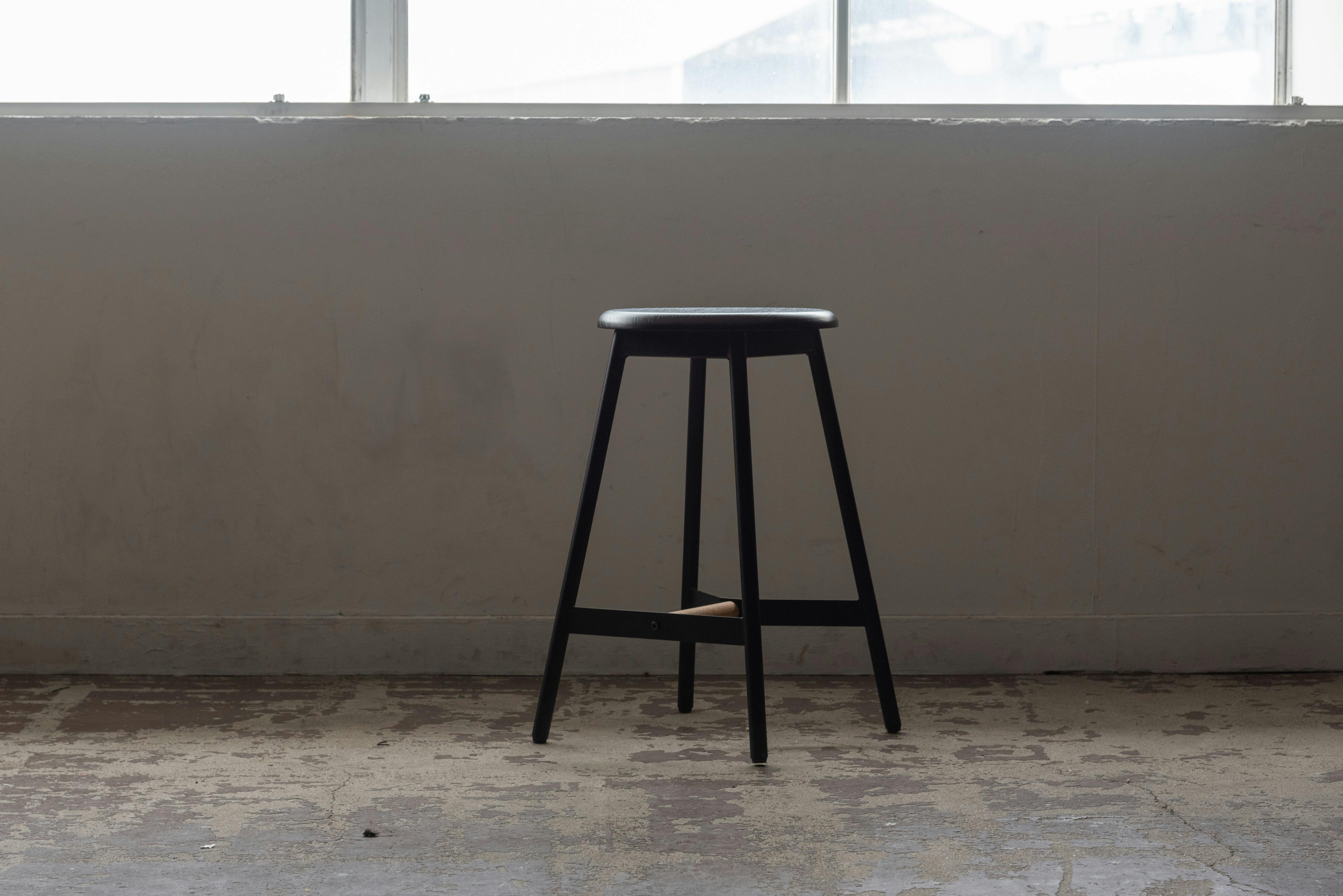 東谷 Room Essence ハイスツール ブラック Size：41×40×64