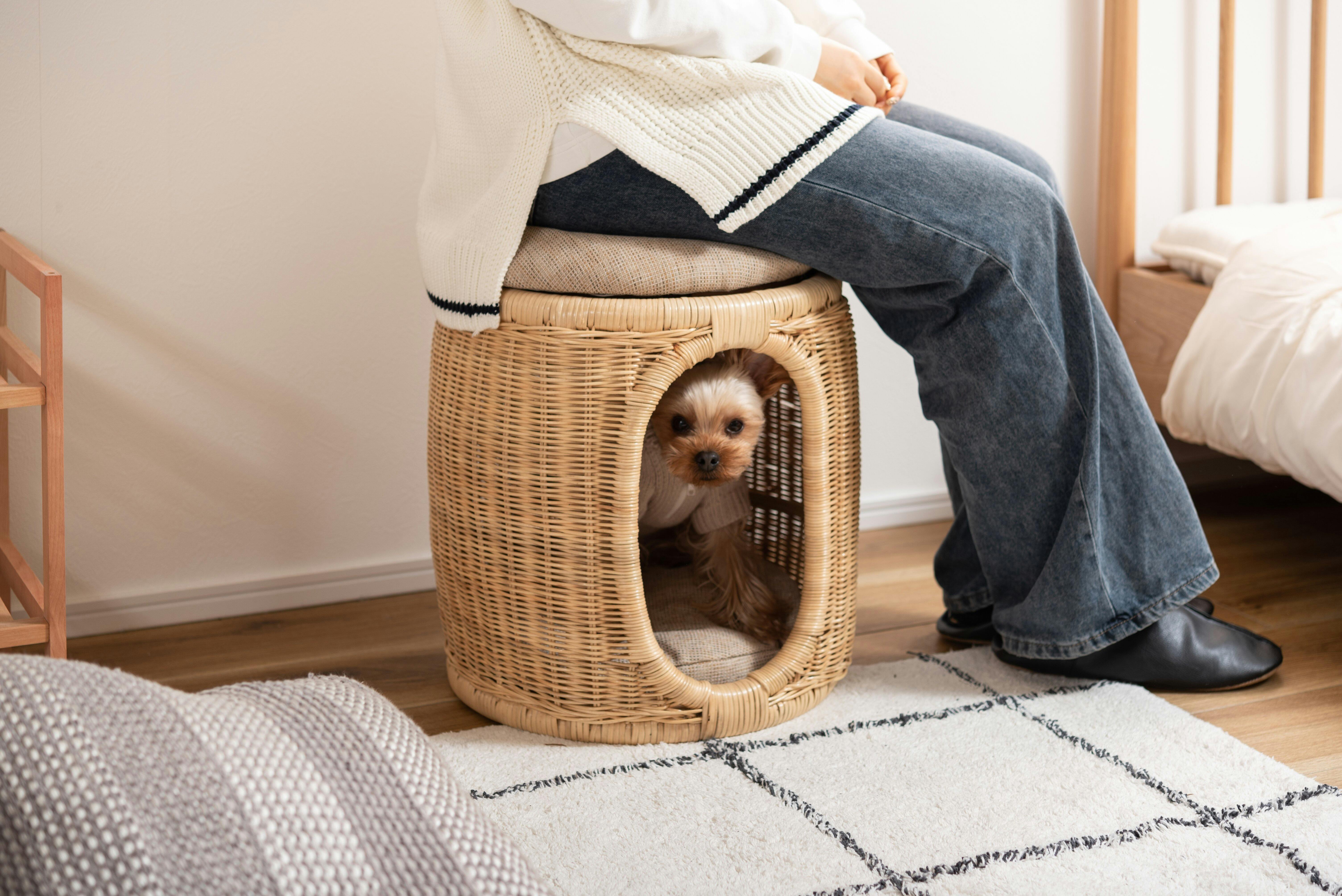 東谷 Room Essence ペットスツール ナチュラル Size：39×39×43